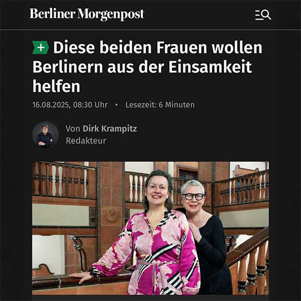Berliner Morgenpost Beitrag zu Heike Niemeier und Janet Friedel